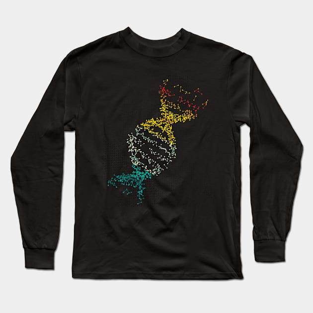 Colorful DNA Biology Long Sleeve T-Shirt by ShirtsShirtsndmoreShirts